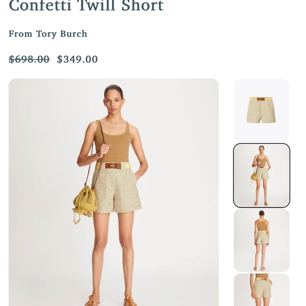 Tory Burch confetti twill shorts